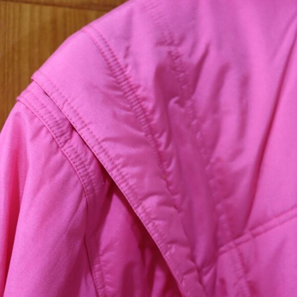 Jansport Vintage 90s Pink Ski Snow Jacket Medium Asymmetric Buttons Nostalgic - Picture 4 of 14